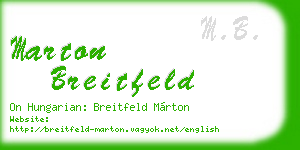 marton breitfeld business card